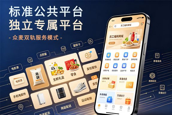 众麦科技员工福利双轨服务模式:通用平台+专属商城,同时满足企业标准与定制需求!